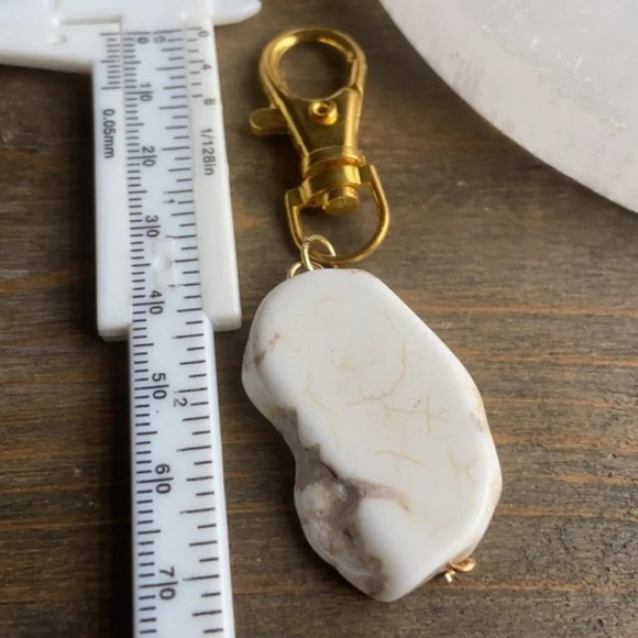 White turquoise key holder/bag charms - Picture 2 of 3